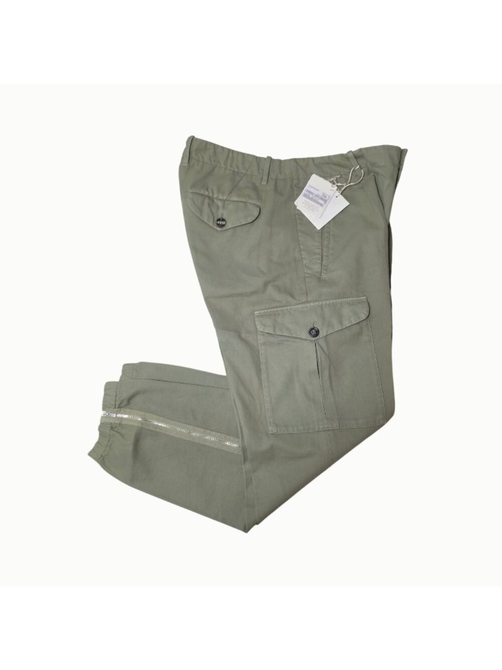 Brunello Cucinelli M252DH0640 Cargo Pants IT 48 US 32-33 Sage Olive